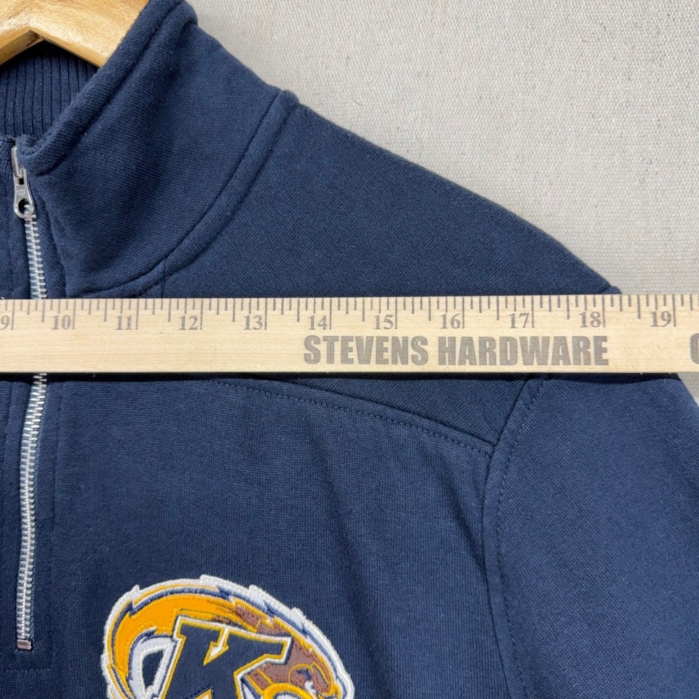 League Collegiate Outfitters Kent State Quarter Zip Navy Blue Sweatshirt Mens XL - Picture 9 of 12